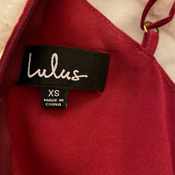 LULUS Red Satin Ruffle Mini Dress - Picture 5 of 10
